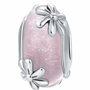 SPRING FLOWERS ENHANCED GLASS CHARM