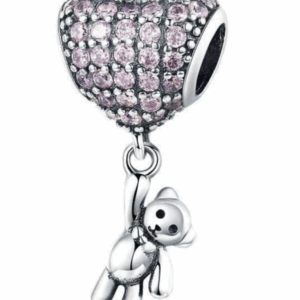 TEDDY HEART BALLON CHARM
