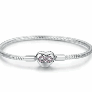 CZ INFINITY HEART BRACELET