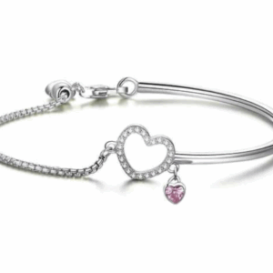 HEART ADJUSTABLE HALF-BANGLE