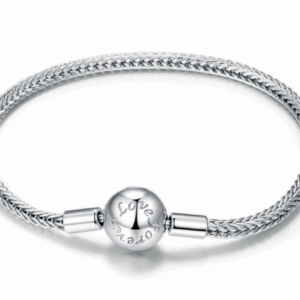 STERLING SILVER SNAKE CHARM BRACELET